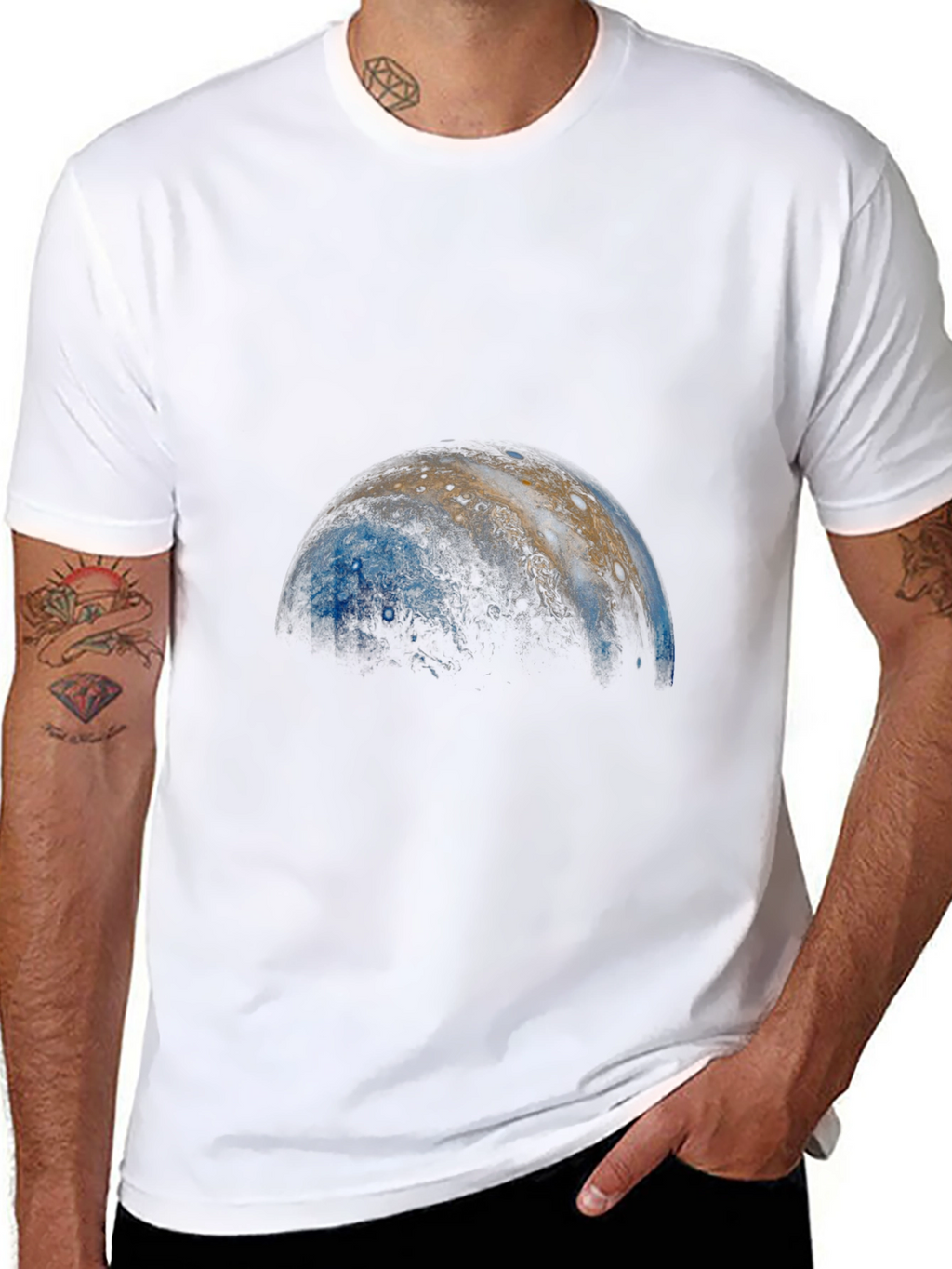 Jupiter Print Black T-Shirt