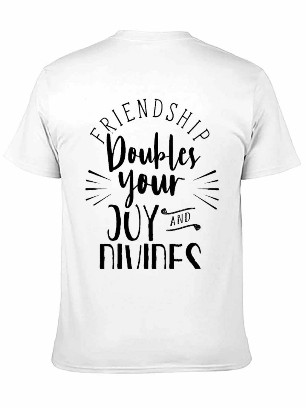 Friendship Doubles Joy Mens Black Graphic Tee
