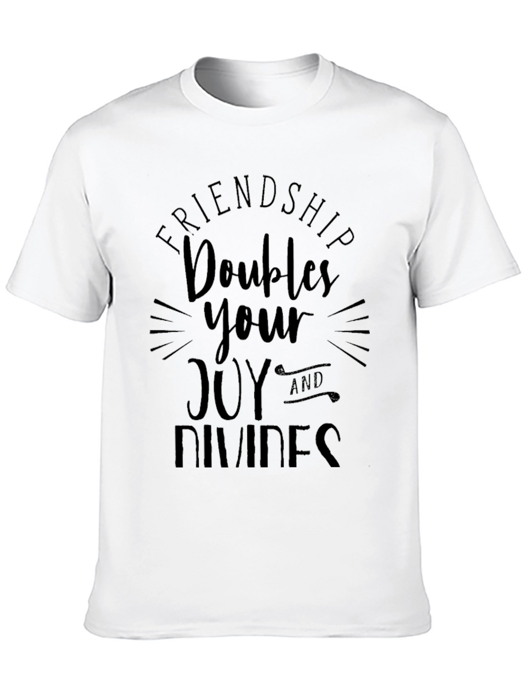 Friendship Doubles Joy Mens Black Graphic Tee