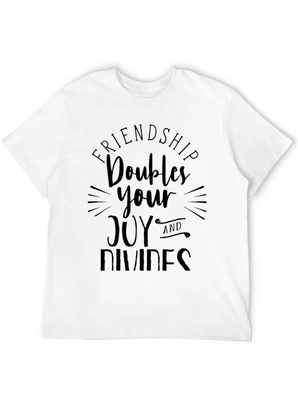 Friendship Doubles Joy Mens Black Graphic Tee
