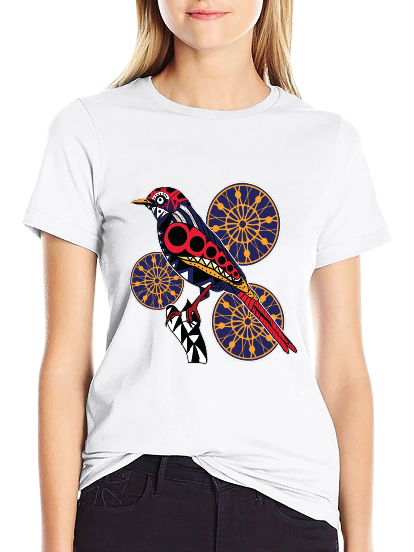 Bird Graphic Black T-Shirt