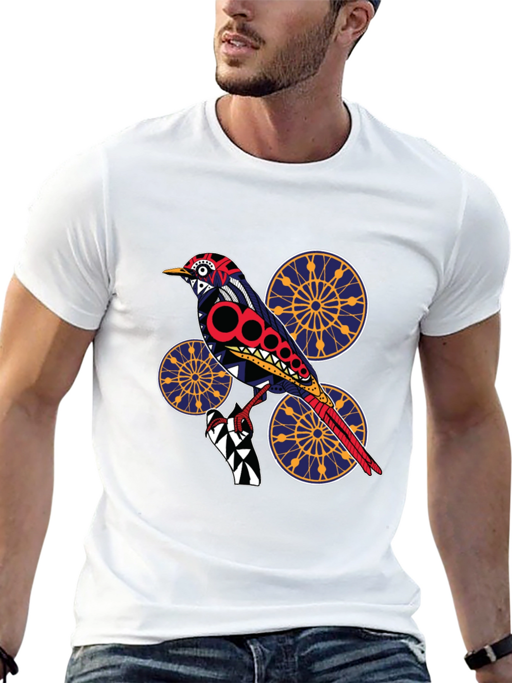 Bird Graphic Black T-Shirt