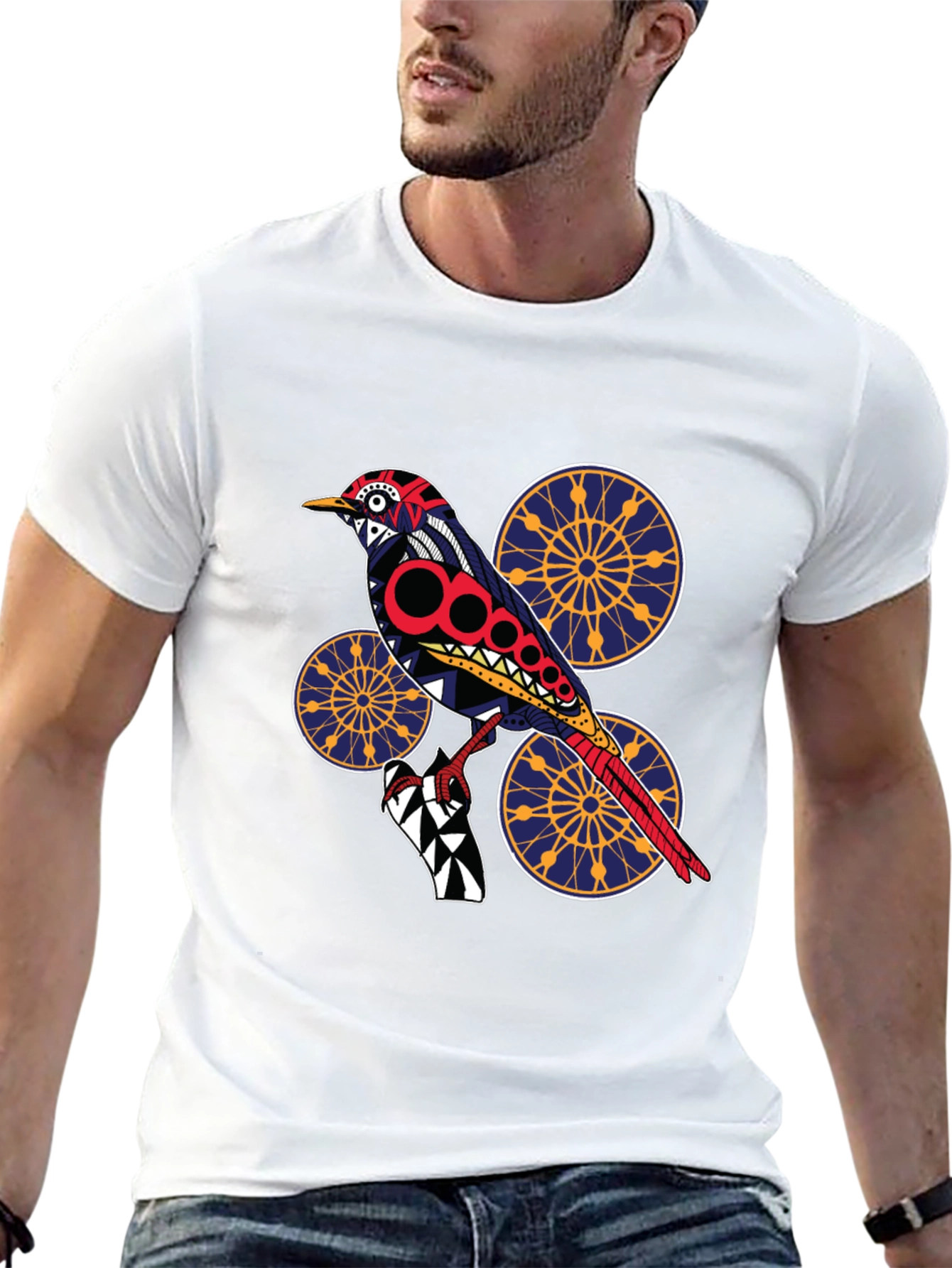 Bird Graphic Black T-Shirt