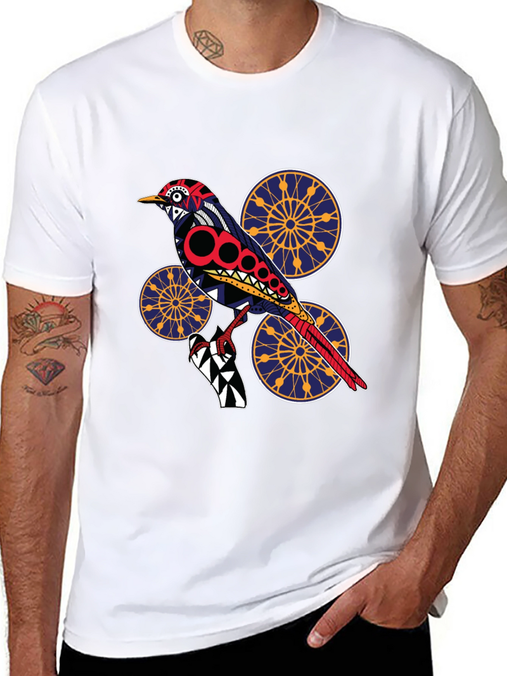 Bird Graphic Black T-Shirt