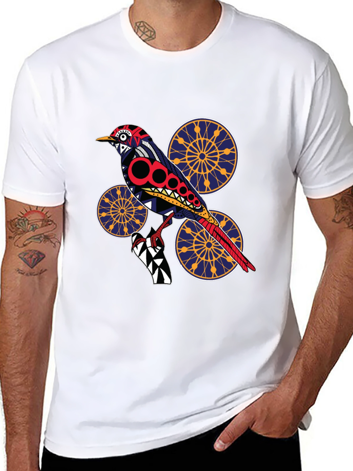 Bird Graphic Black T-Shirt