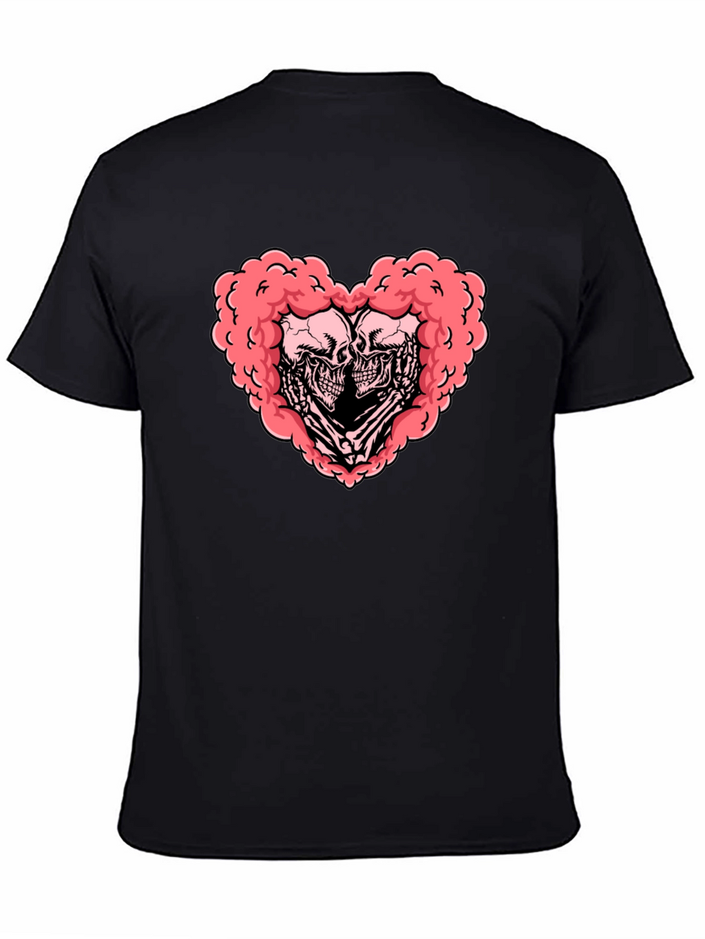Skull Heart Graphic Tee - Gothic Love