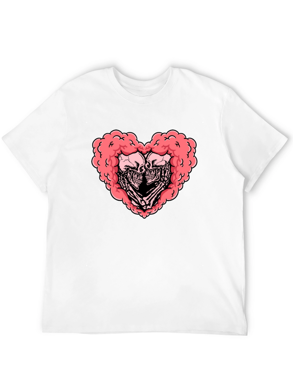 Skull Heart Graphic Tee - Gothic Love