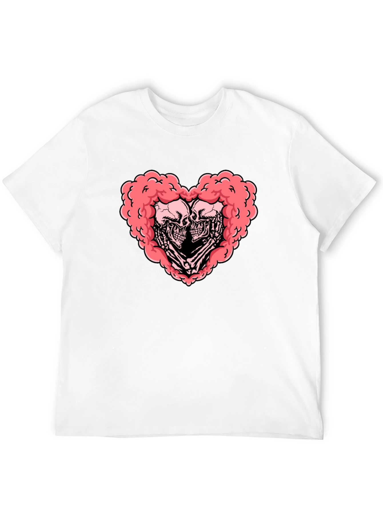 Skull Heart Graphic Tee - Gothic Love