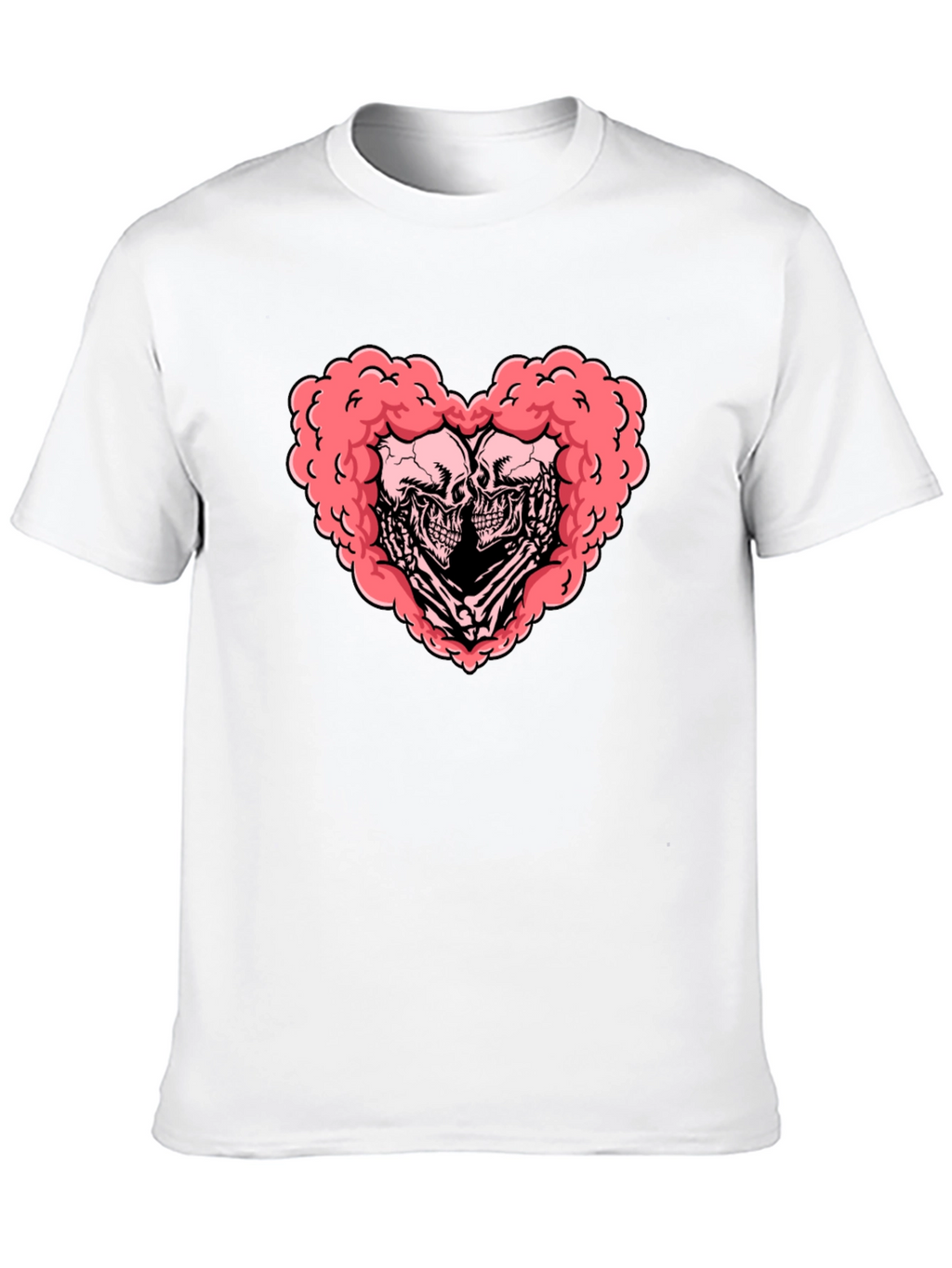 Skull Heart Graphic Tee - Gothic Love