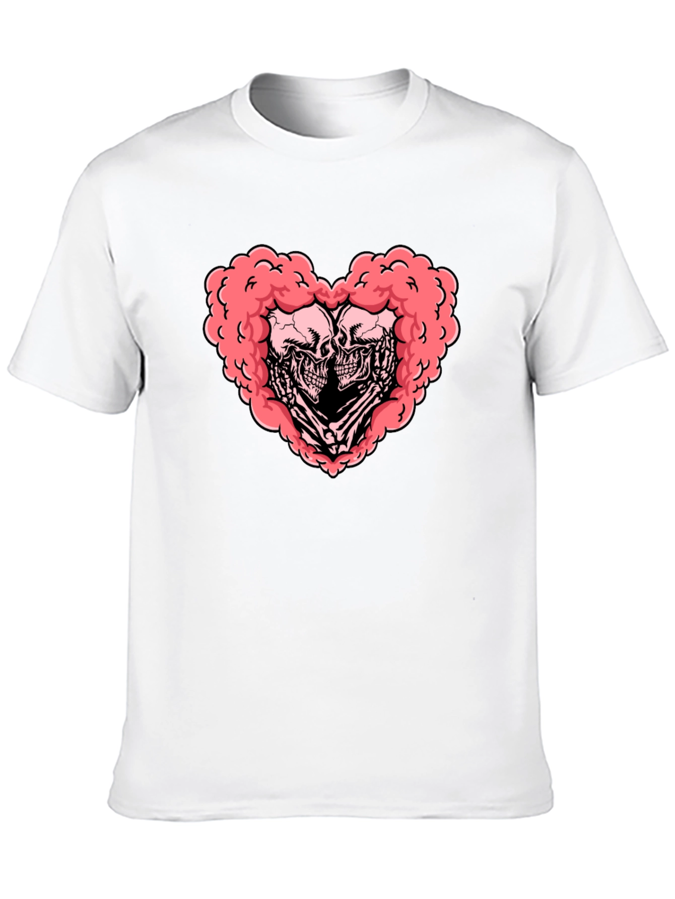Skull Heart Graphic Tee - Gothic Love