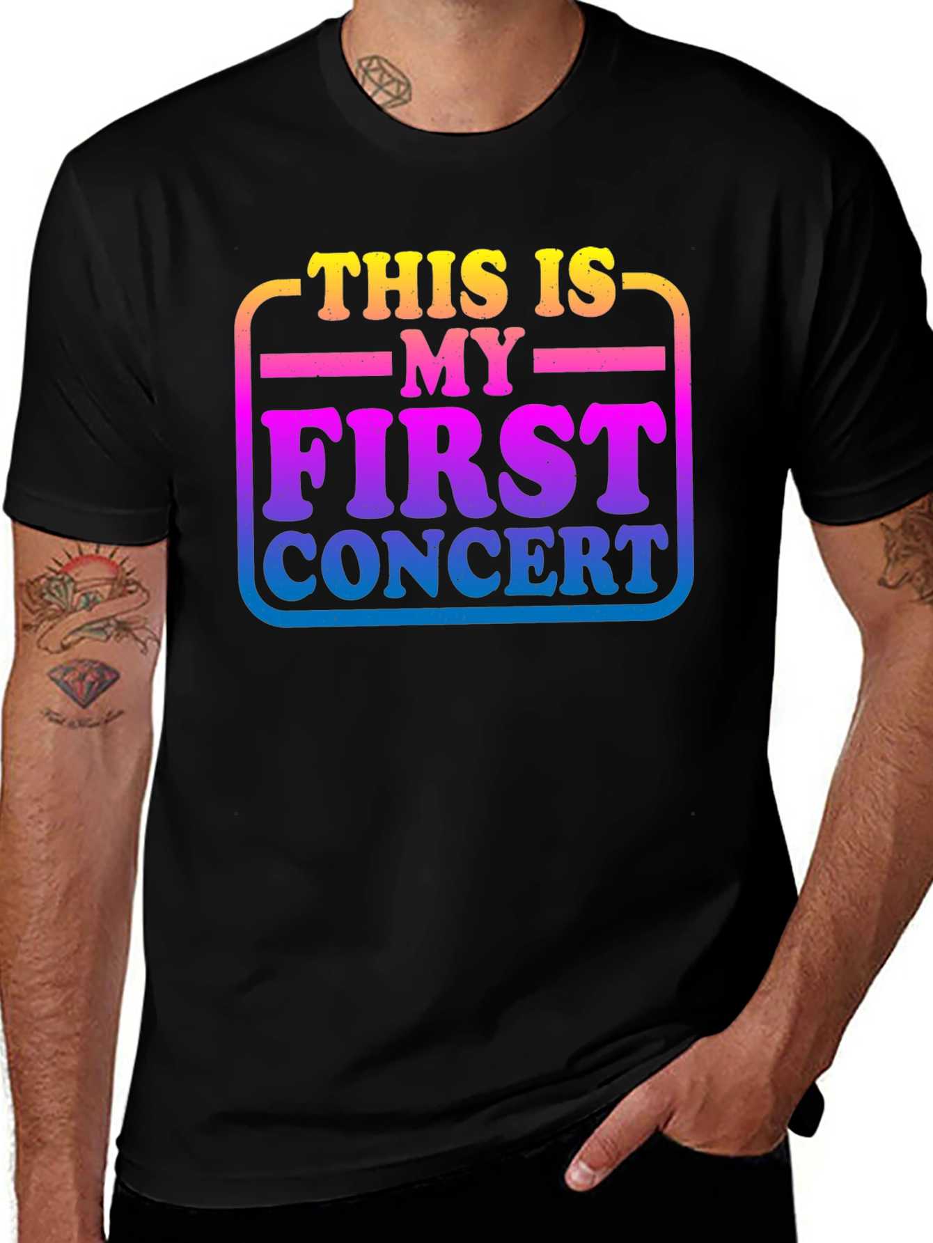 First Concert Graphic Tee - Unisex Black T-Shirt