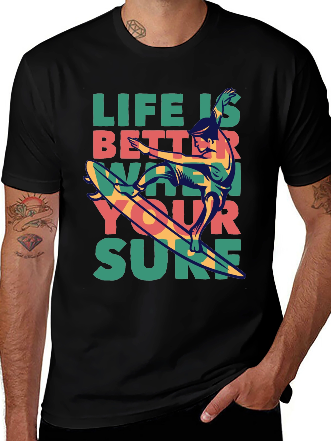 Surfer Graphic Tee - Life is Better When You Surf