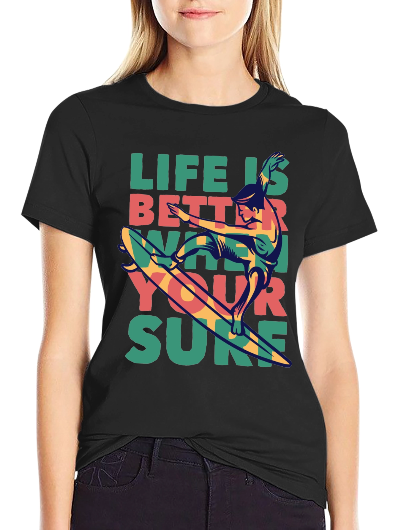 Surfer Graphic Tee - Life is Better When You Surf