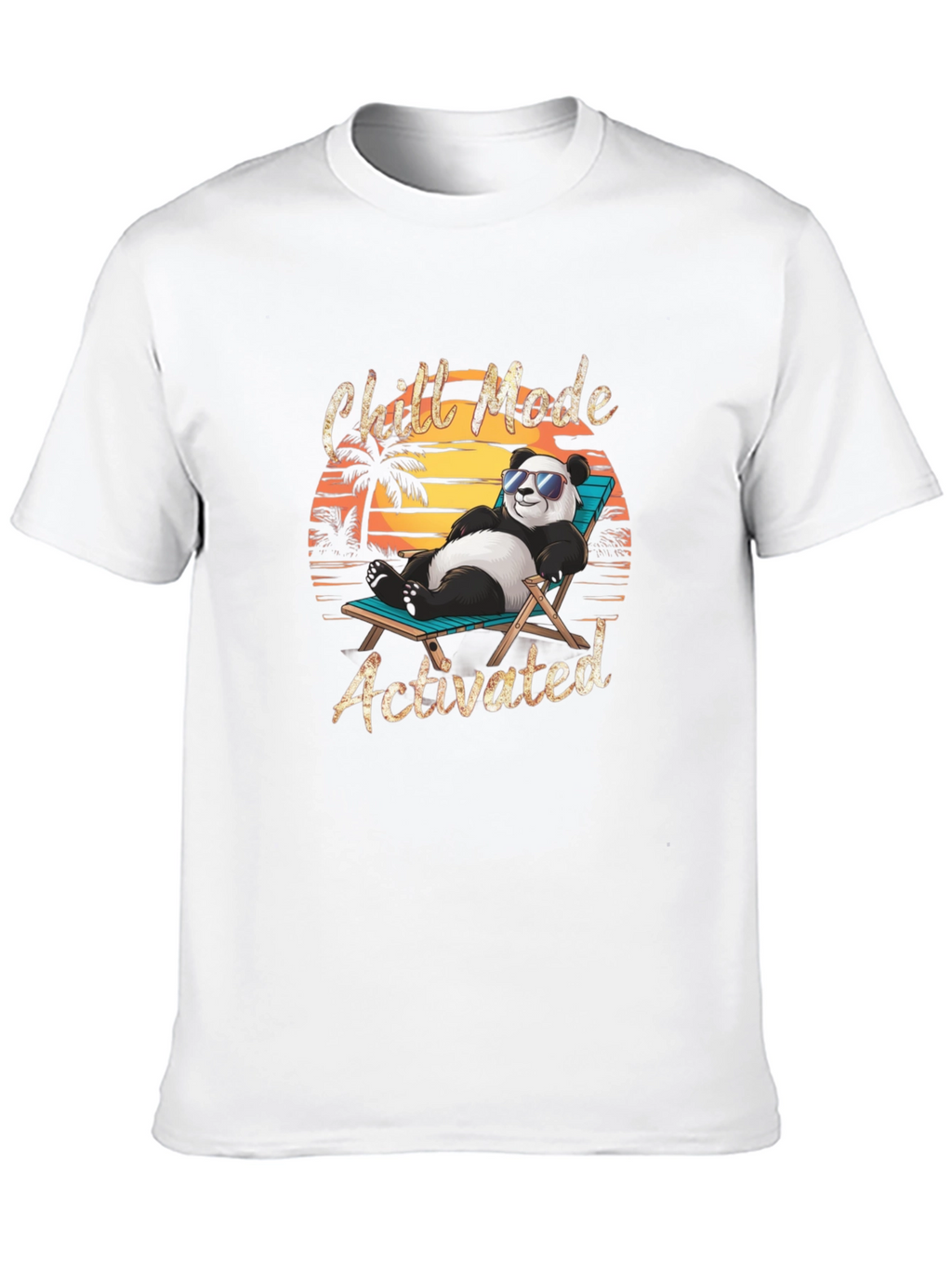 Chill Mode Activated Panda Graphic T-Shirt