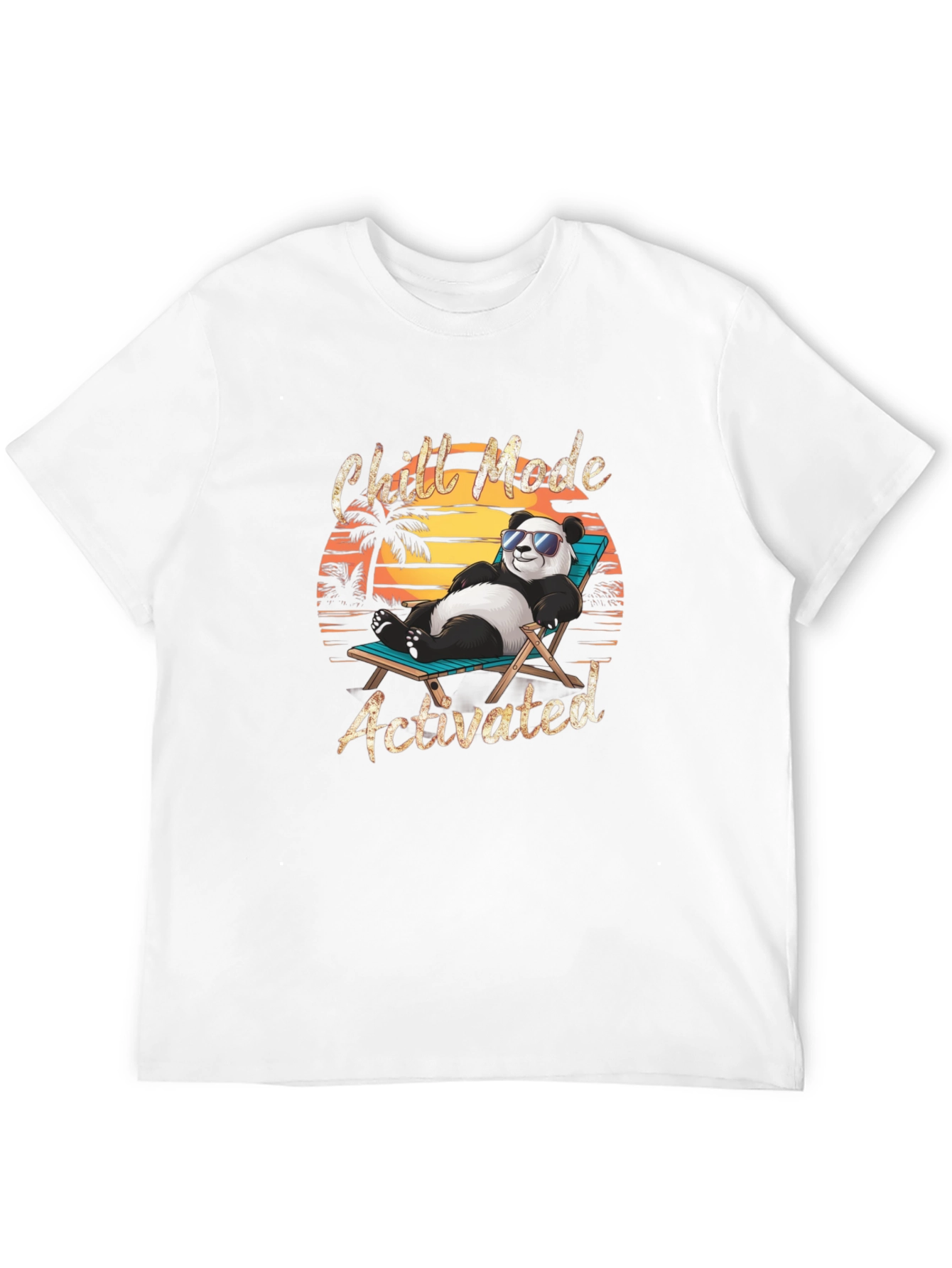 Chill Mode Activated Panda Graphic T-Shirt