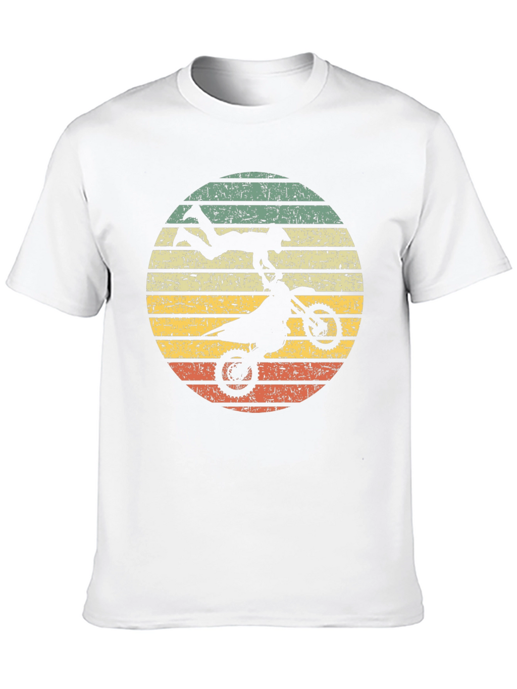 Motocross Retro Graphic Tee - Black Cotton