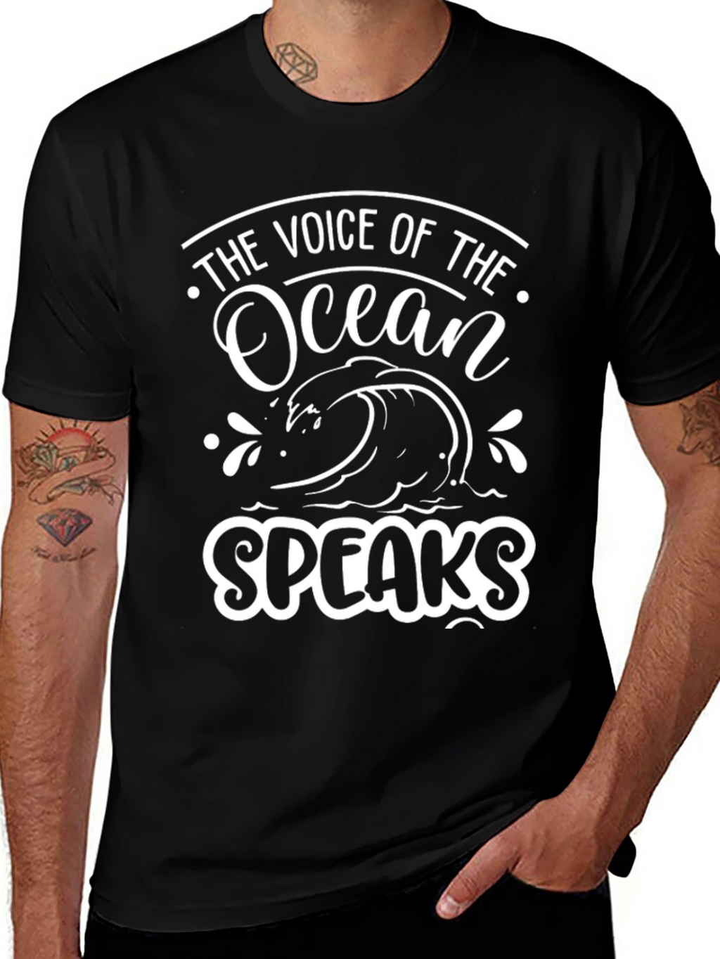 Ocean Voice Black T-Shirt