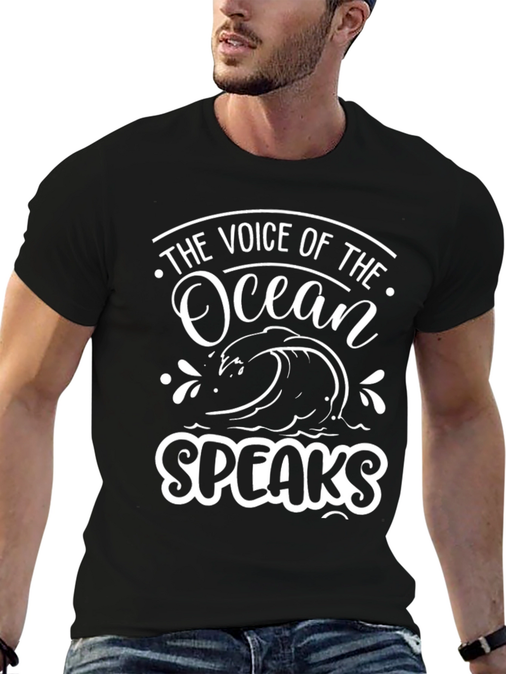 Ocean Voice Black T-Shirt