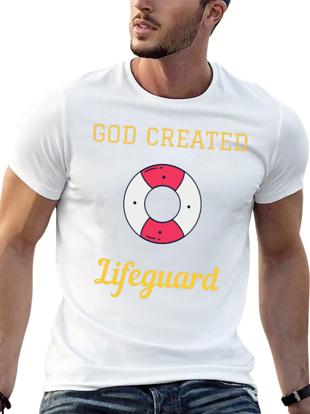 God Created Lifeguard T-Shirt