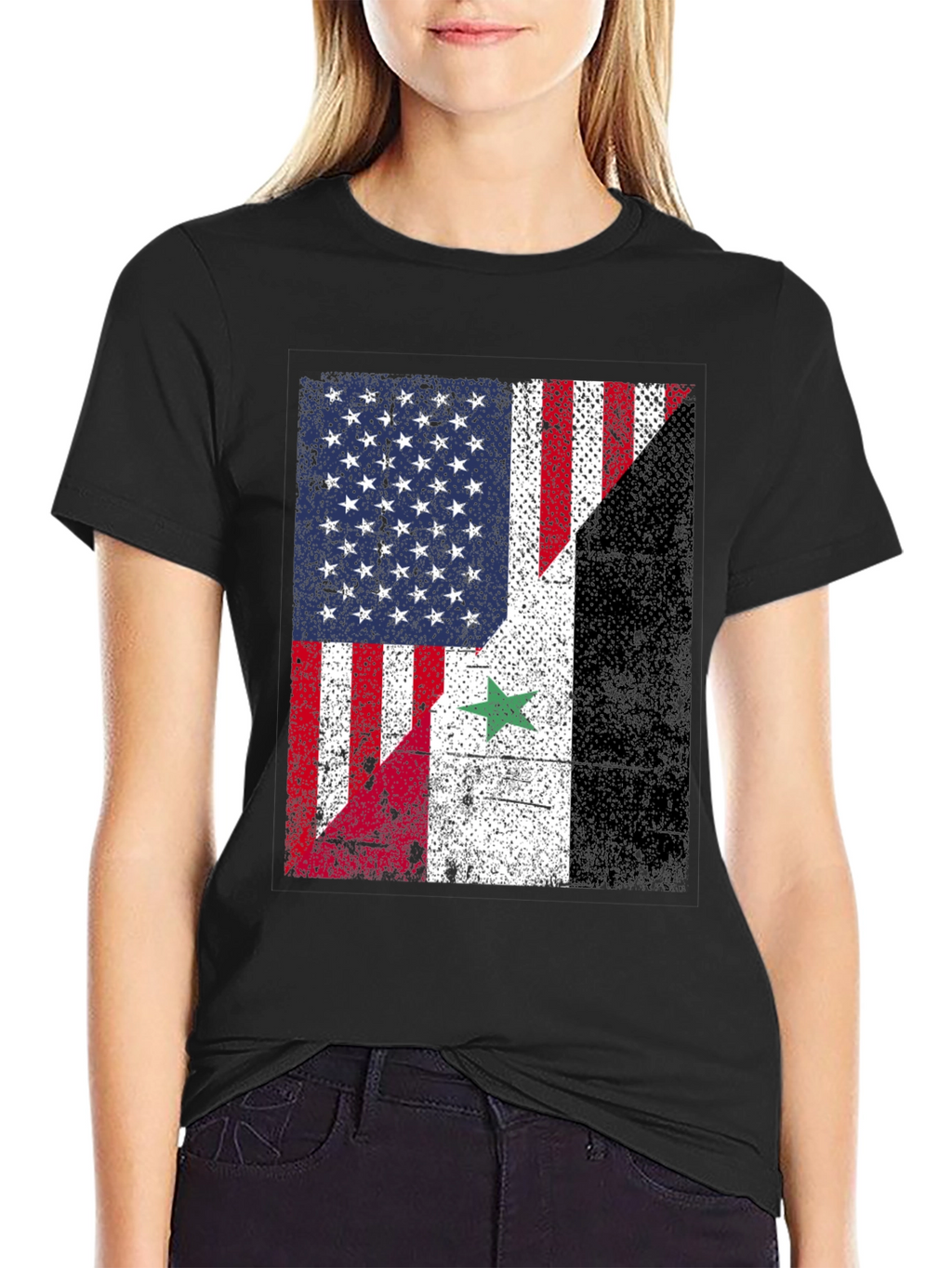 USA Syria Flag T-Shirt
