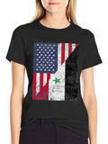 USA Syria Flag T-Shirt