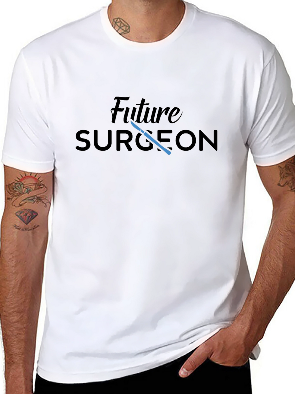 Future Surgeon Black T-Shirt Medical Student Gift