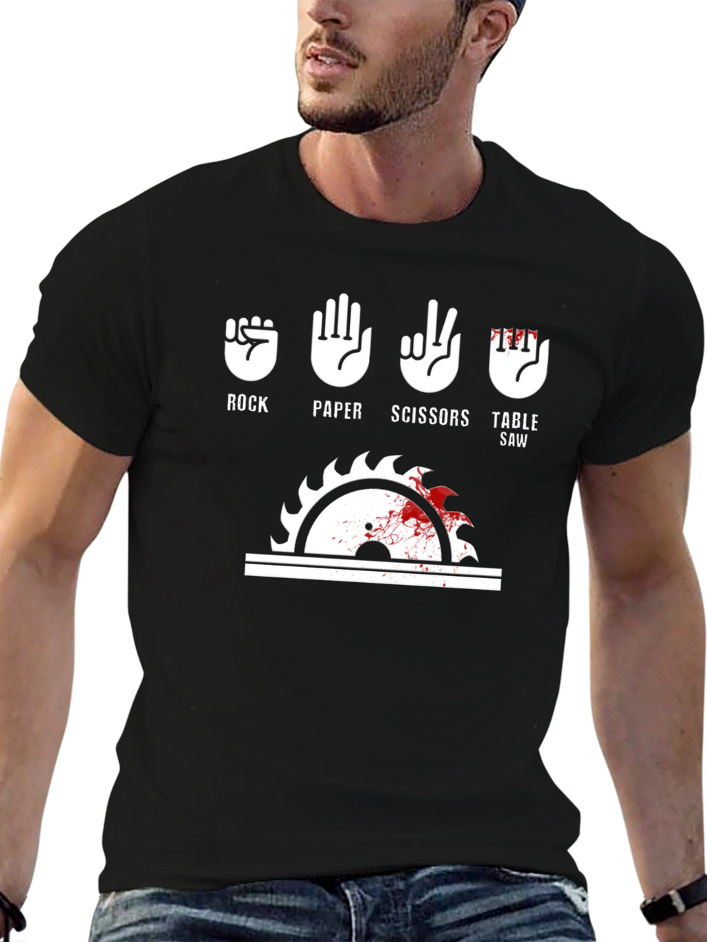 Rock Paper Scissors Table Saw T-Shirt