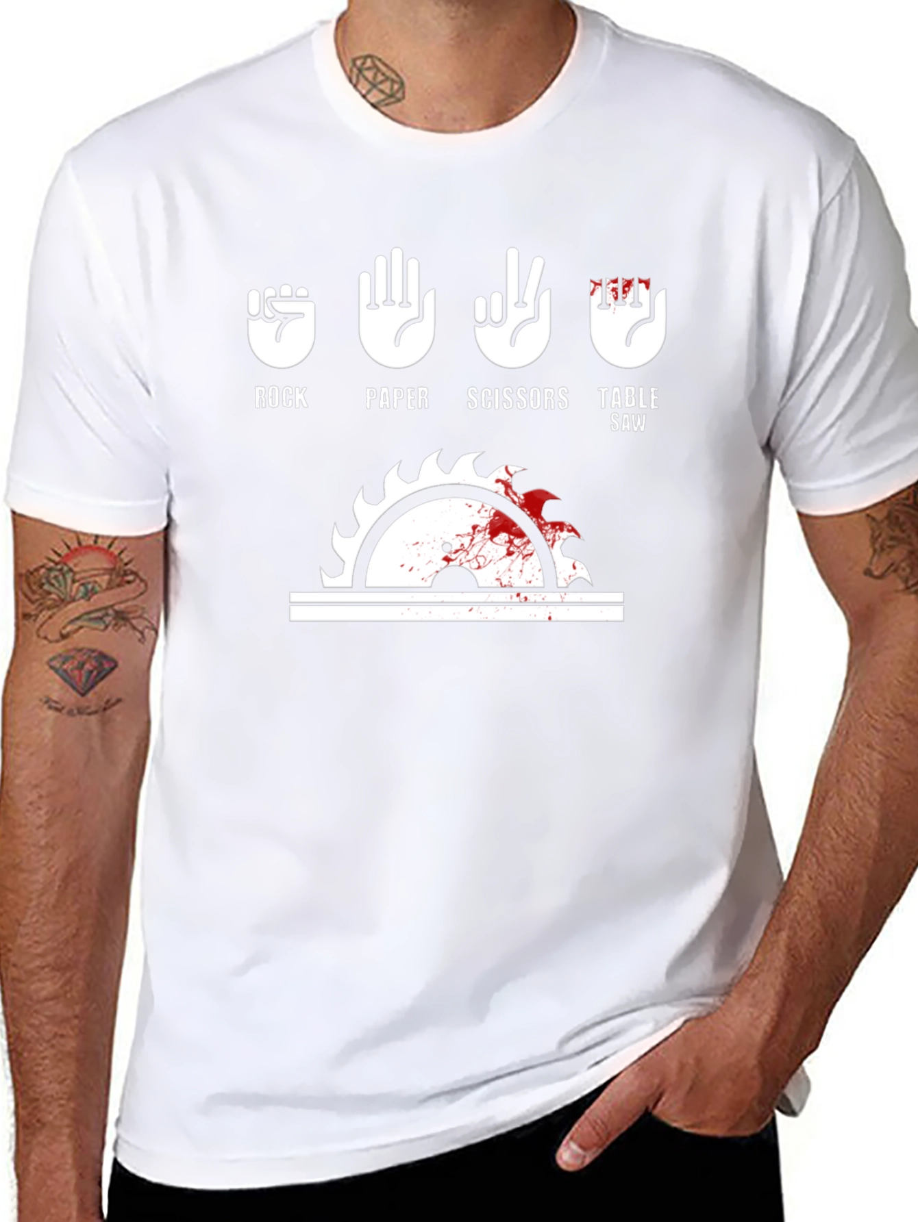Rock Paper Scissors Table Saw T-Shirt