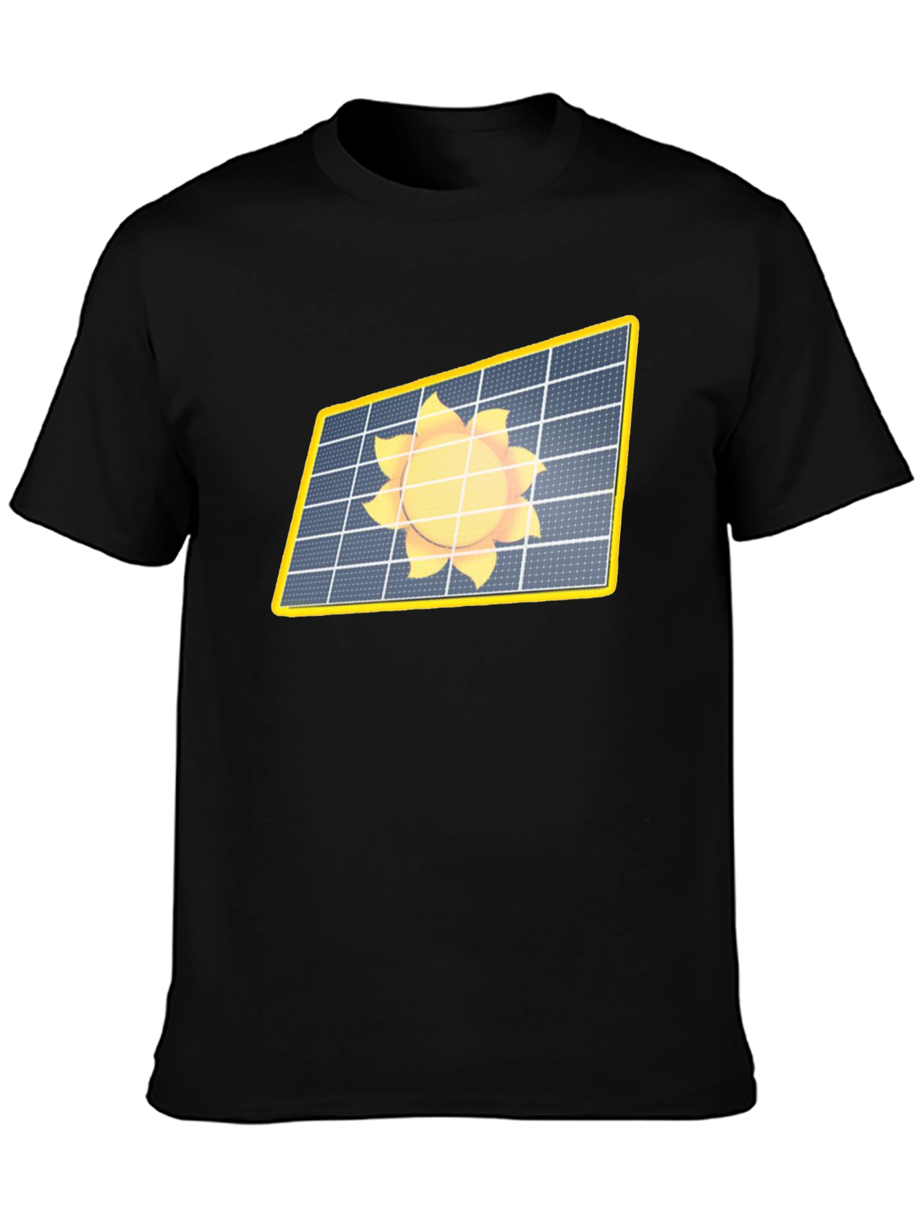 Solar Panel Sun Graphic Tee - Eco-Friendly T-Shirt