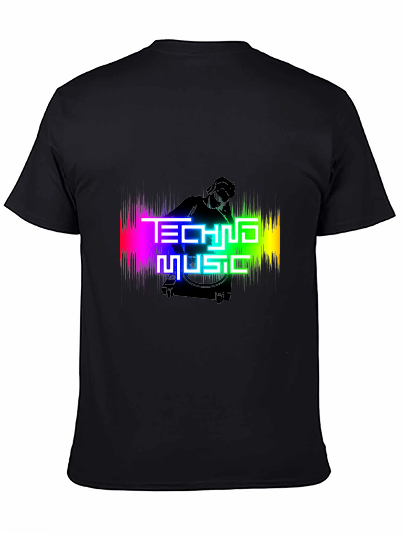 Techno Music Black T-Shirt - DJ Graphic Tee