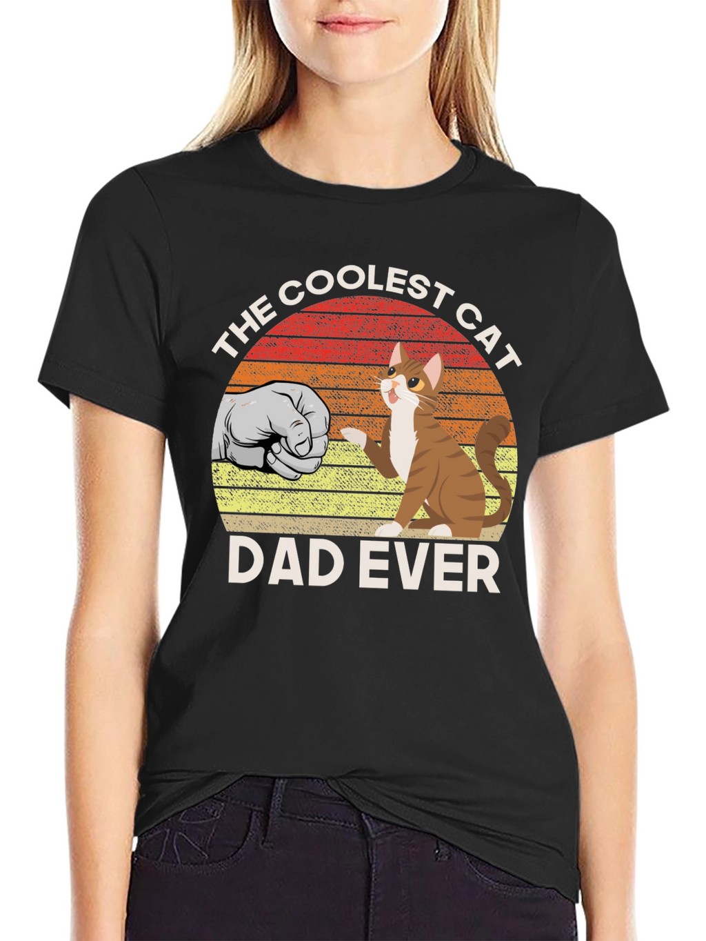 Coolest Cat Dad Ever Graphic T-Shirt