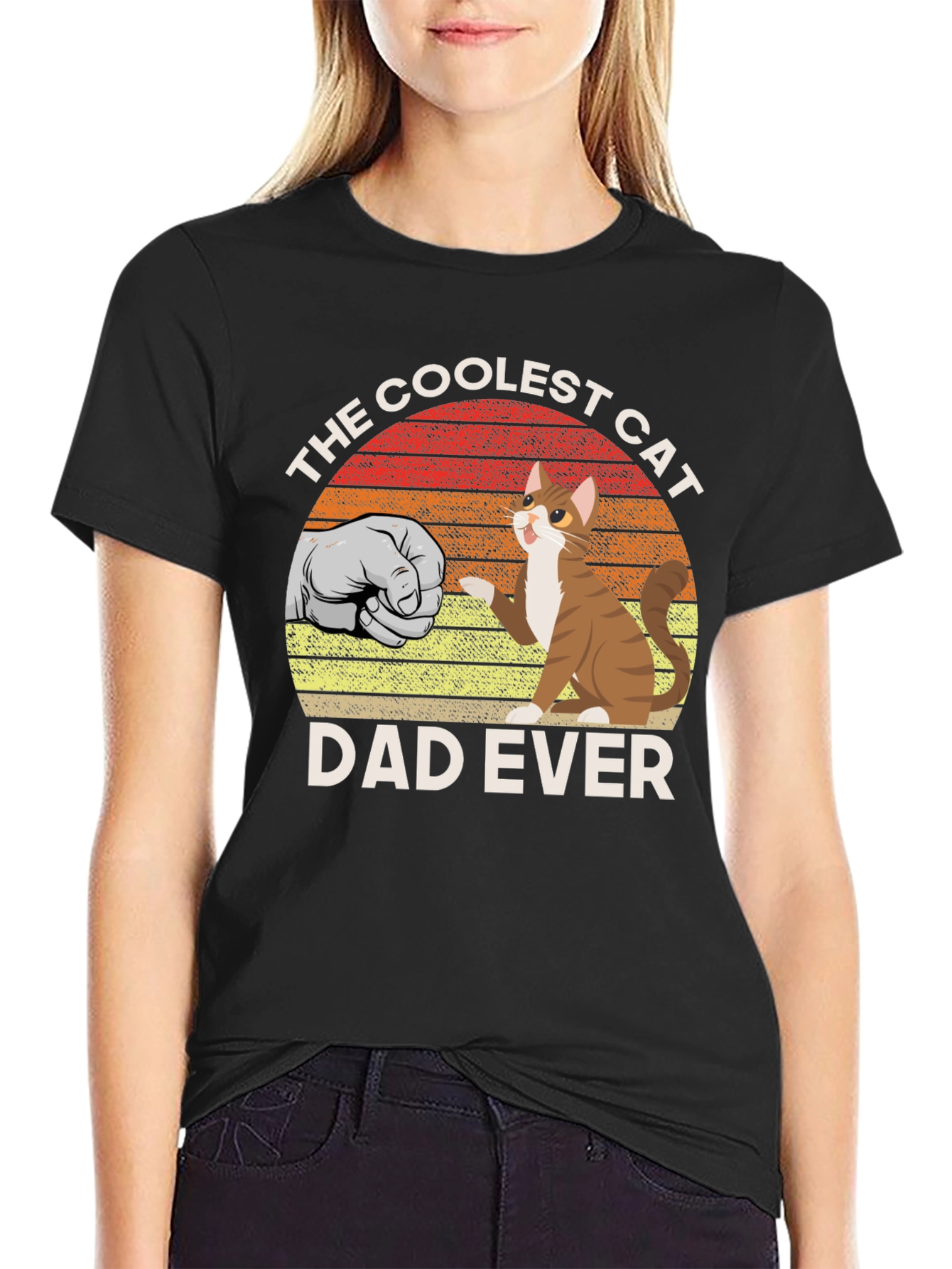 Coolest Cat Dad Ever Graphic T-Shirt