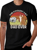 Coolest Cat Dad Ever Graphic T-Shirt