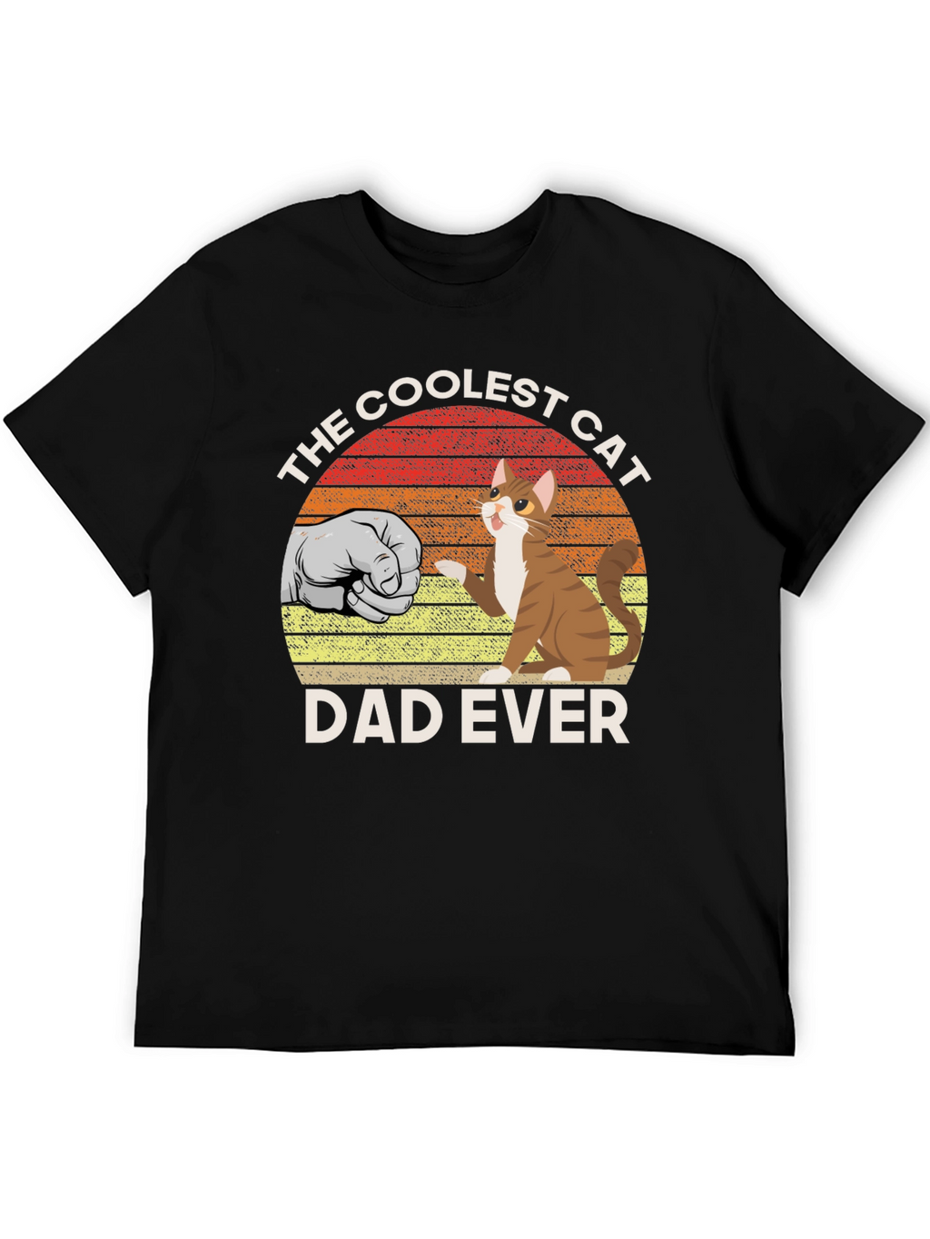 Coolest Cat Dad Ever Graphic T-Shirt