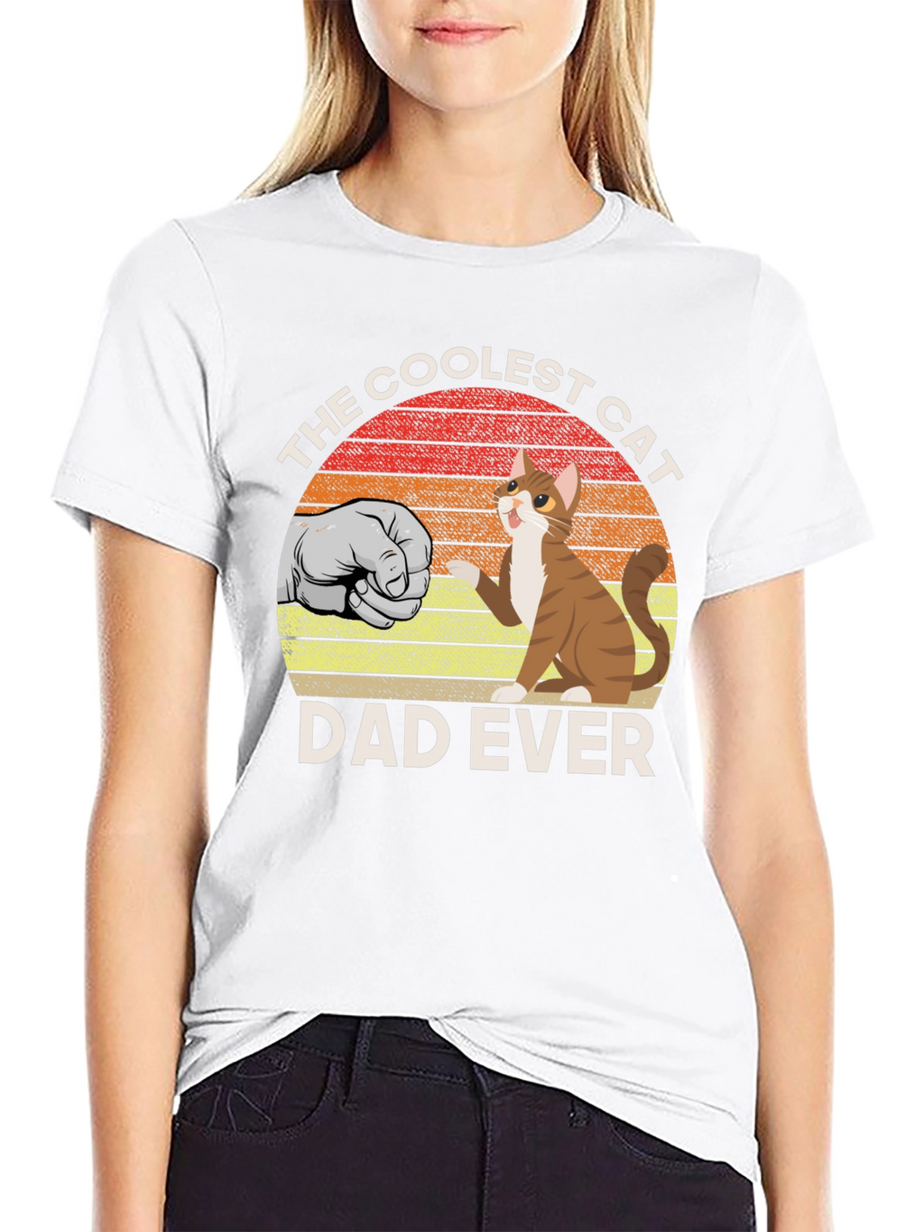 Coolest Cat Dad Ever Graphic T-Shirt