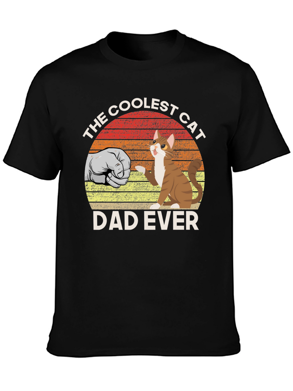 Coolest Cat Dad Ever Graphic T-Shirt