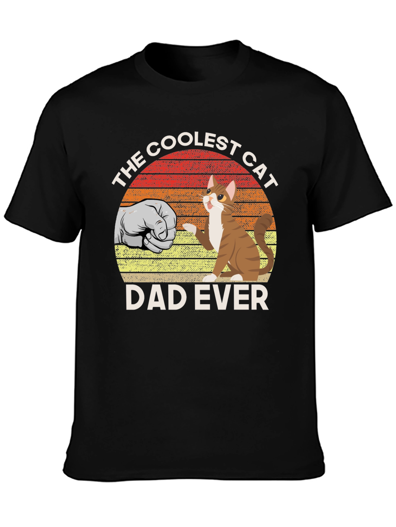 Coolest Cat Dad Ever Graphic T-Shirt