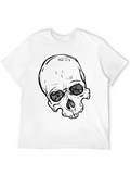 Mens Black Skull Graphic Tee - Casual Style