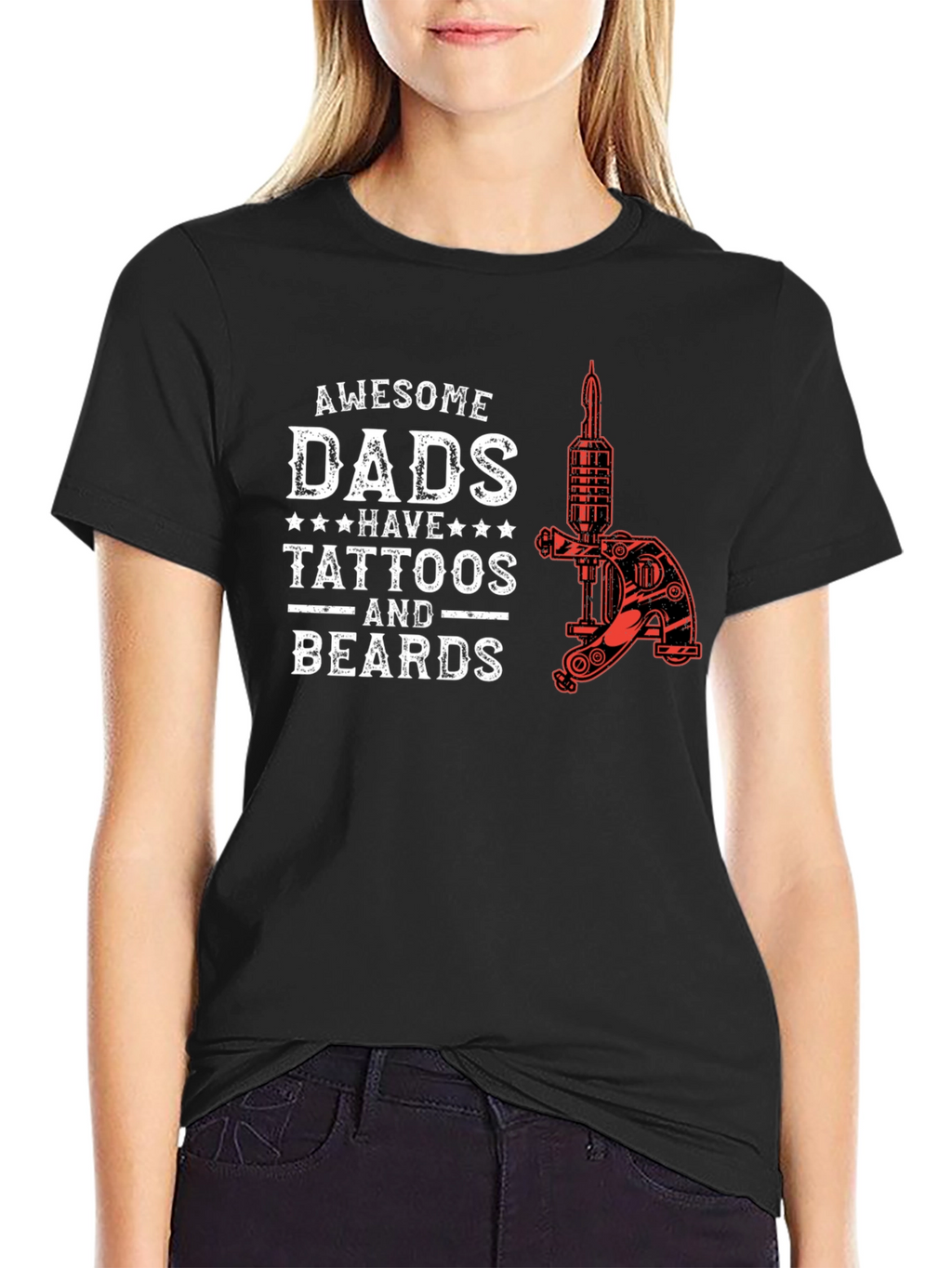 Awesome Dads Tattoo & Beards Graphic Tee