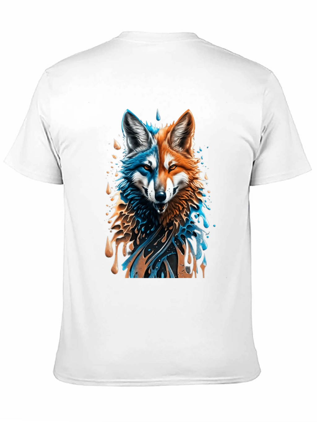 Two-Faced Fox Graphic Black T-Shirt