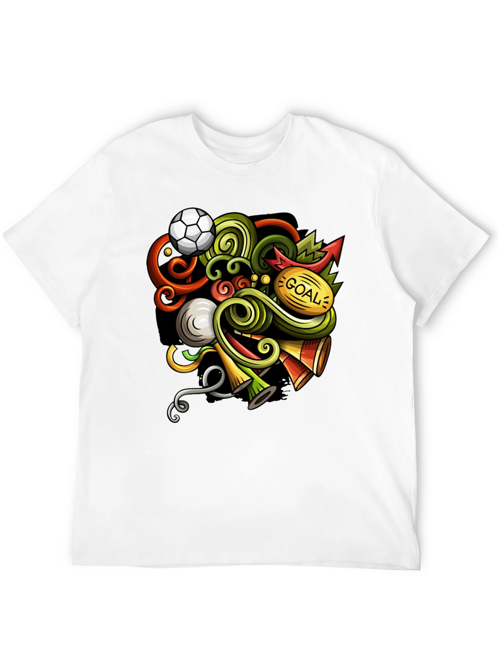 Soccer Doodle Graphic T-Shirt