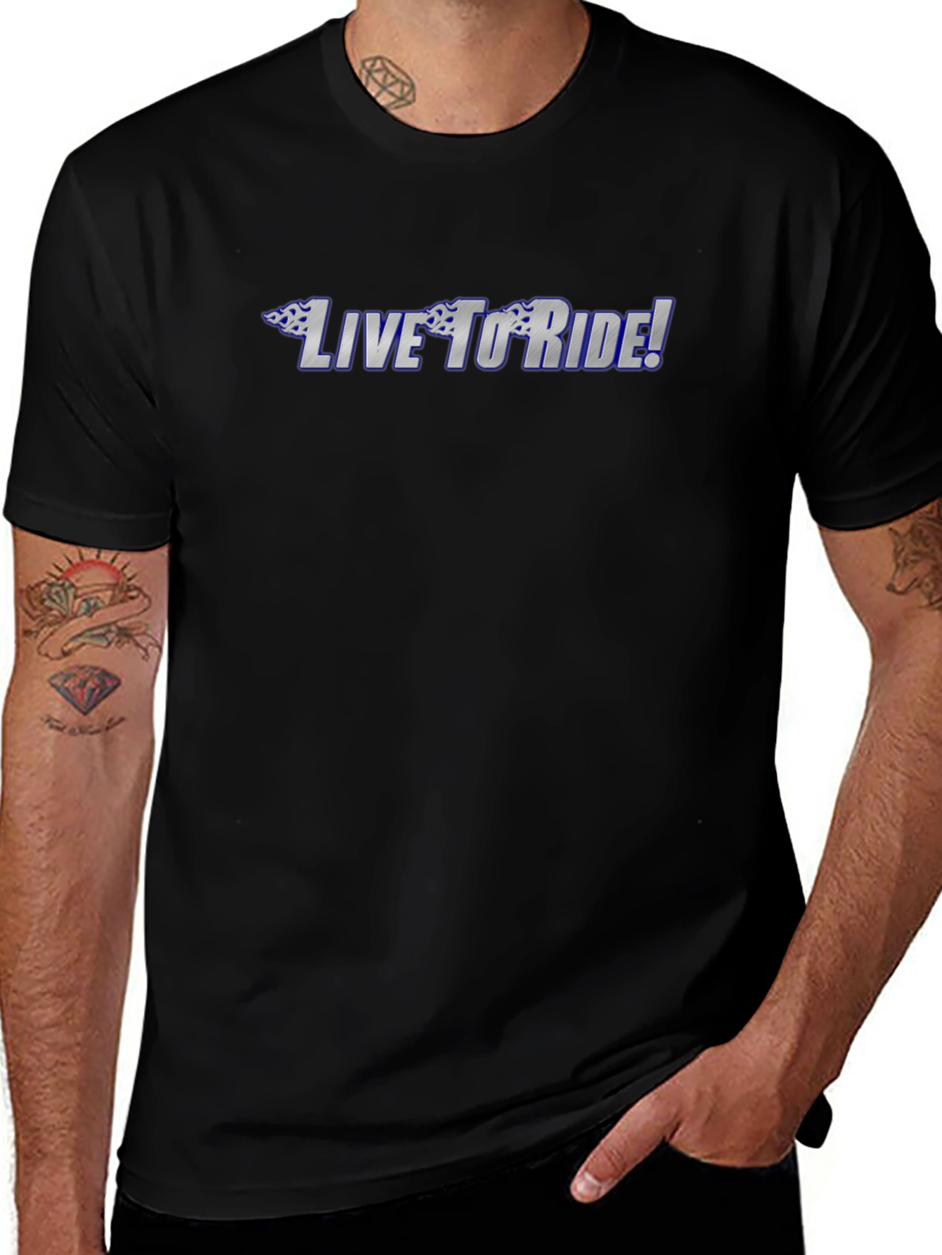 Live To Ride Black Graphic Tee