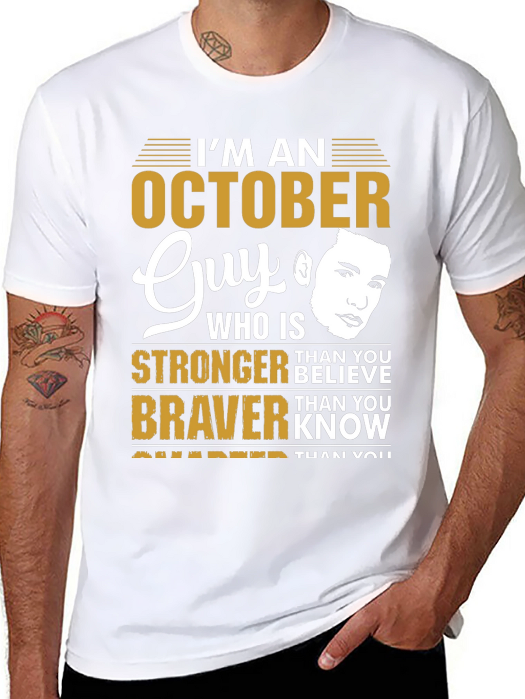 October Guy Stronger Braver Smarter Graphic Tee