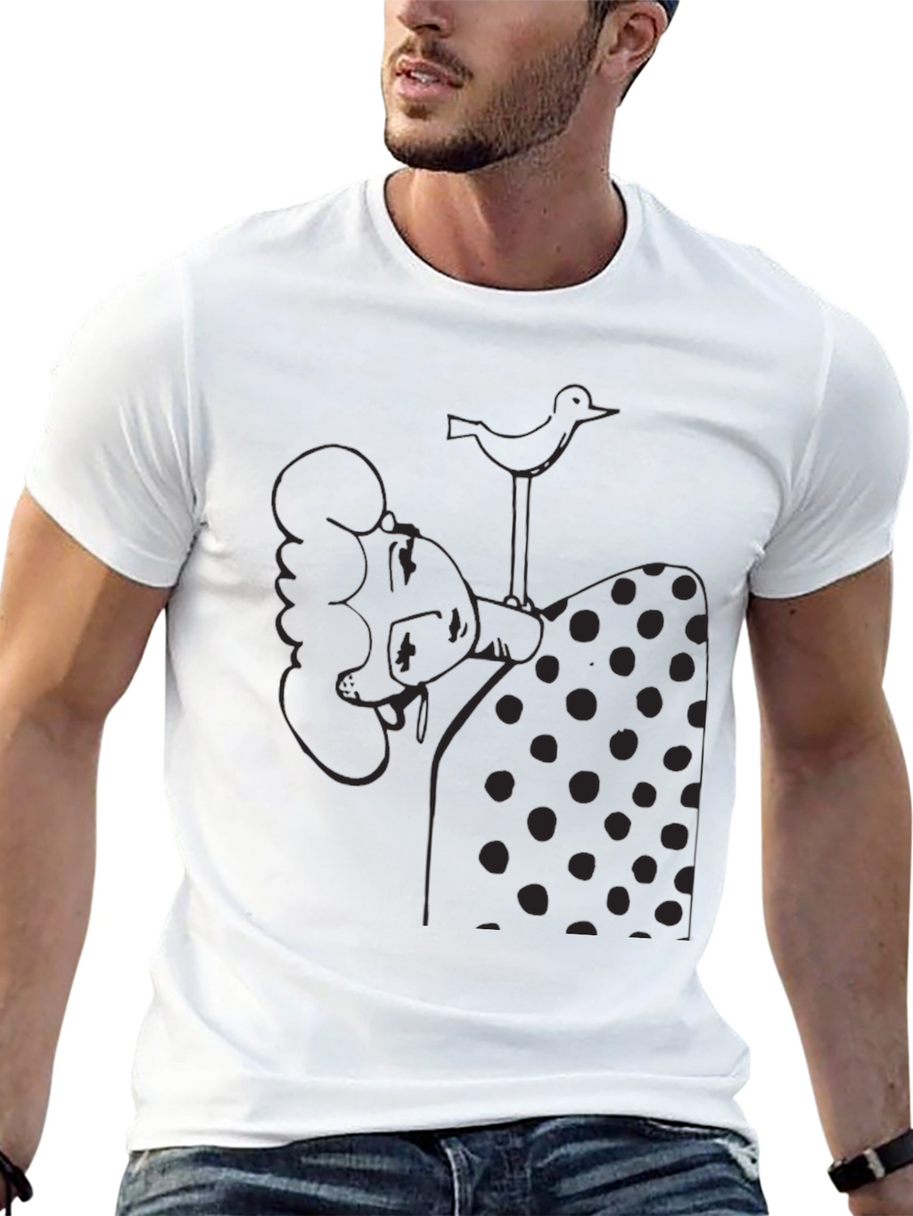 Unique Graphic T-Shirt - Quirky Bird Art