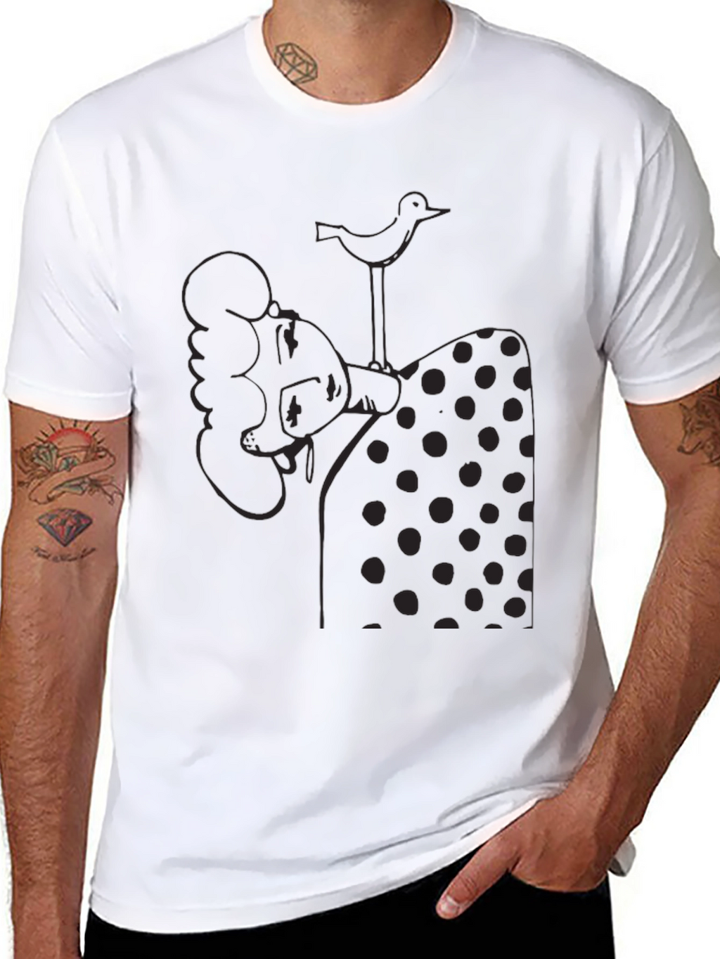 Unique Graphic T-Shirt - Quirky Bird Art