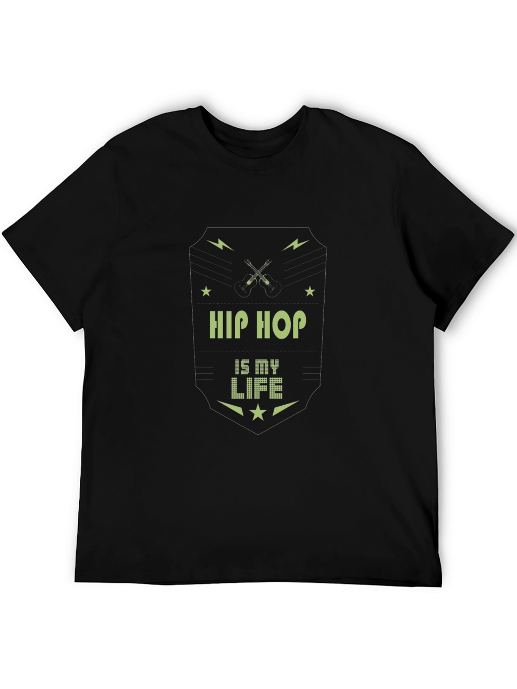Hip Hop is My Life Black Graphic Tee
