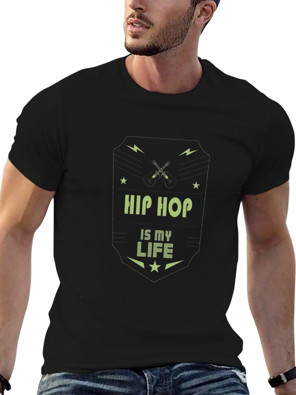 Hip Hop is My Life Black Graphic Tee