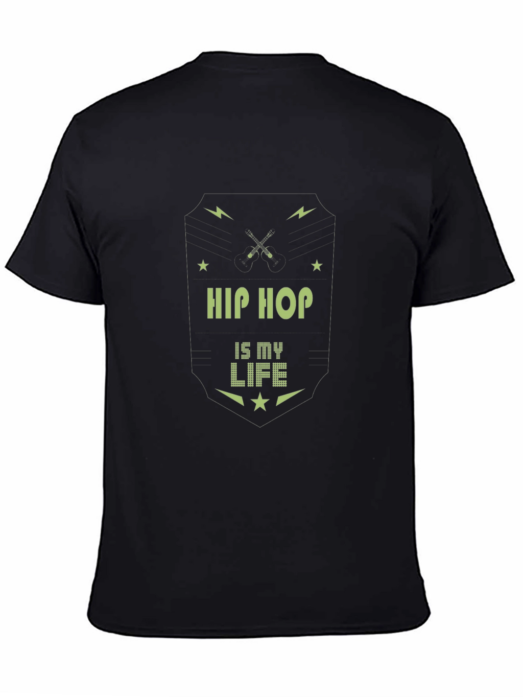 Hip Hop is My Life Black Graphic Tee
