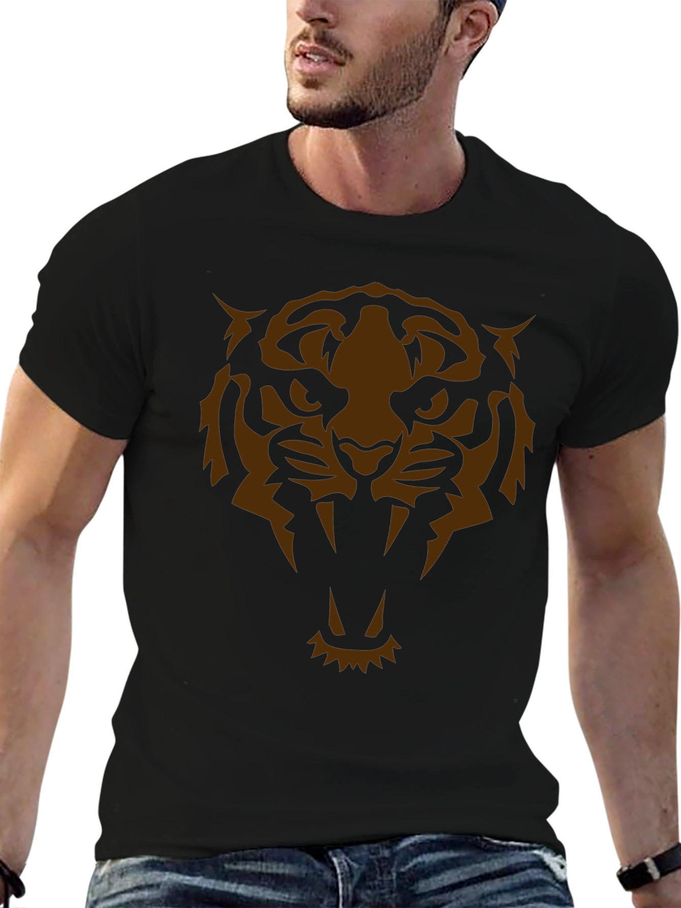 Tiger Graphic Tee - Mens Black T-Shirt