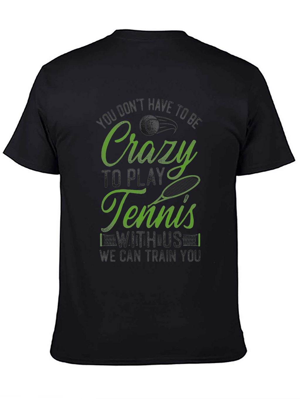 Crazy Tennis Graphic Tee - Unique Design
